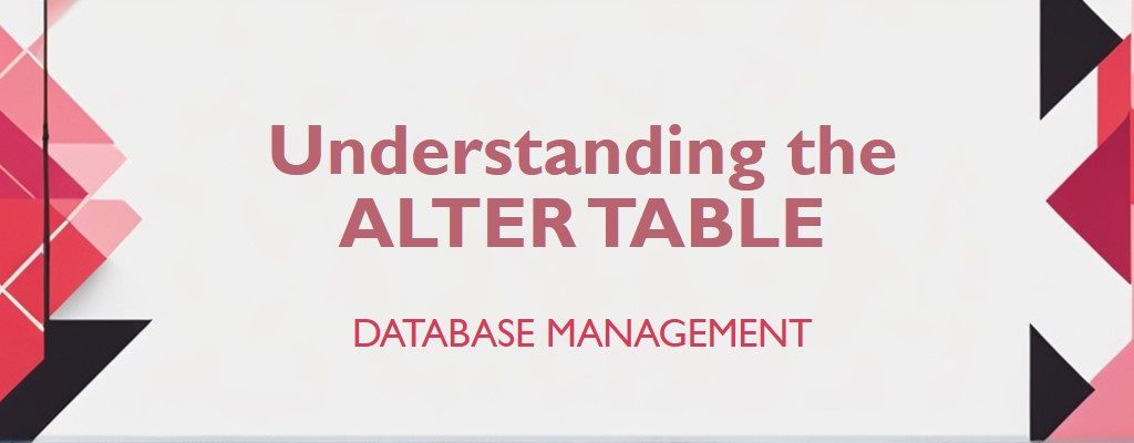 Understanding the ALTER TABLE