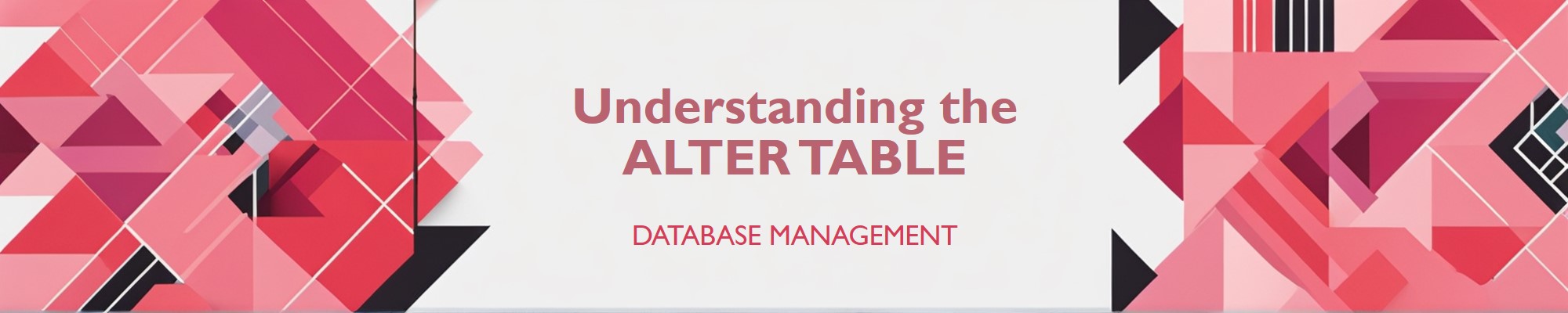 Understanding the ALTER TABLE