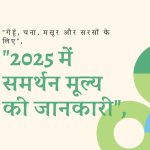 जाने क्या हैं 2025 में समर्थन मूल्य